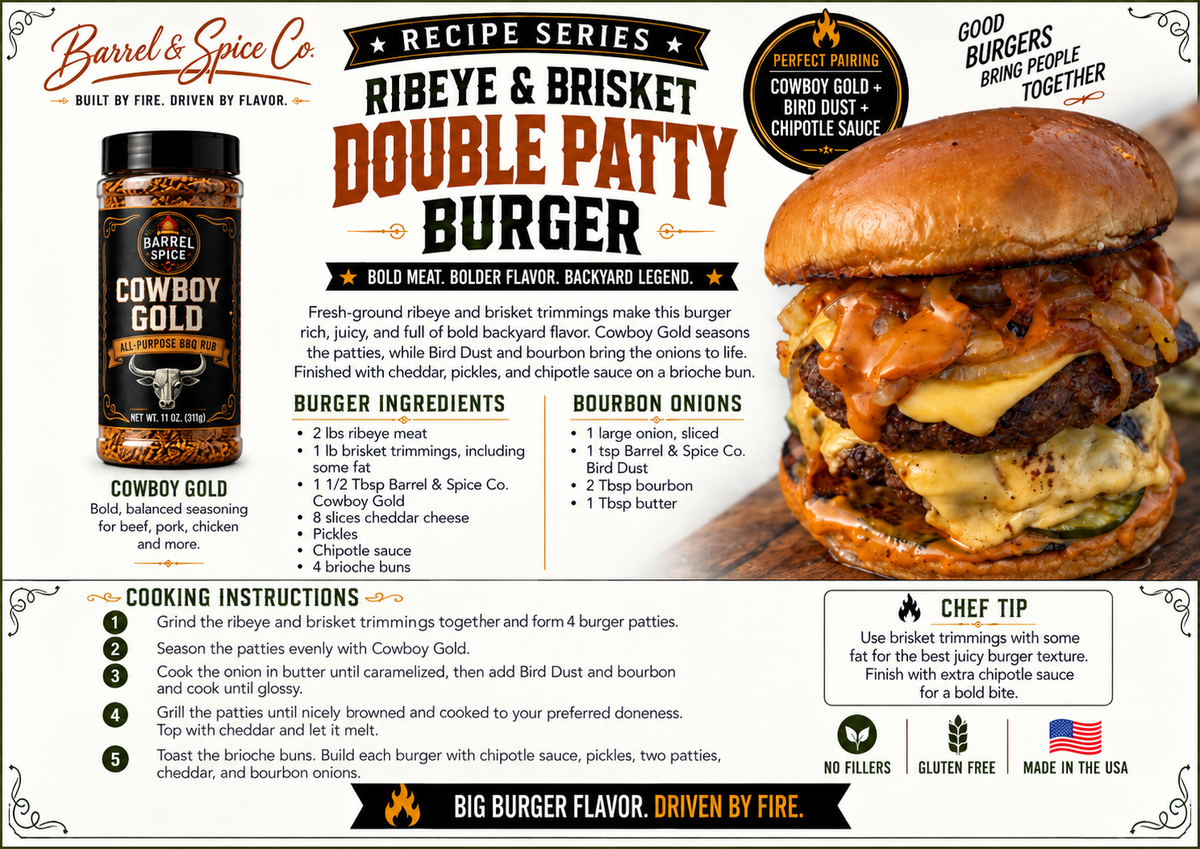Ribeye & Brisket Double Patty Burger
