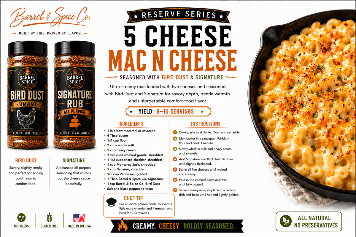 5 Cheese Mac N Cheese Recipe | Barrel & Spice Co.