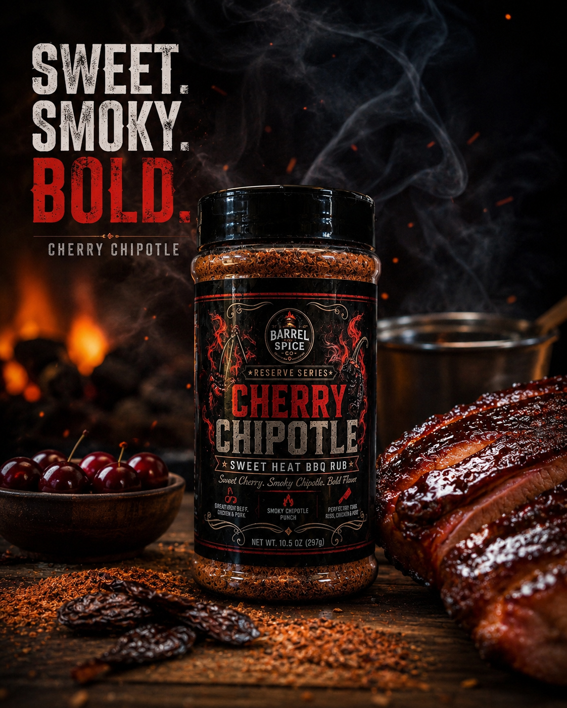 Cherry Chipotle Sweet Heat BBQ Rub